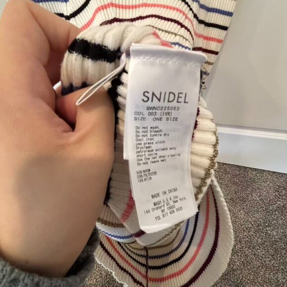 Snidel Japan Sustainable Pencil Cut Rib Knit Mini Sweater Dress - Picture 2 of 3